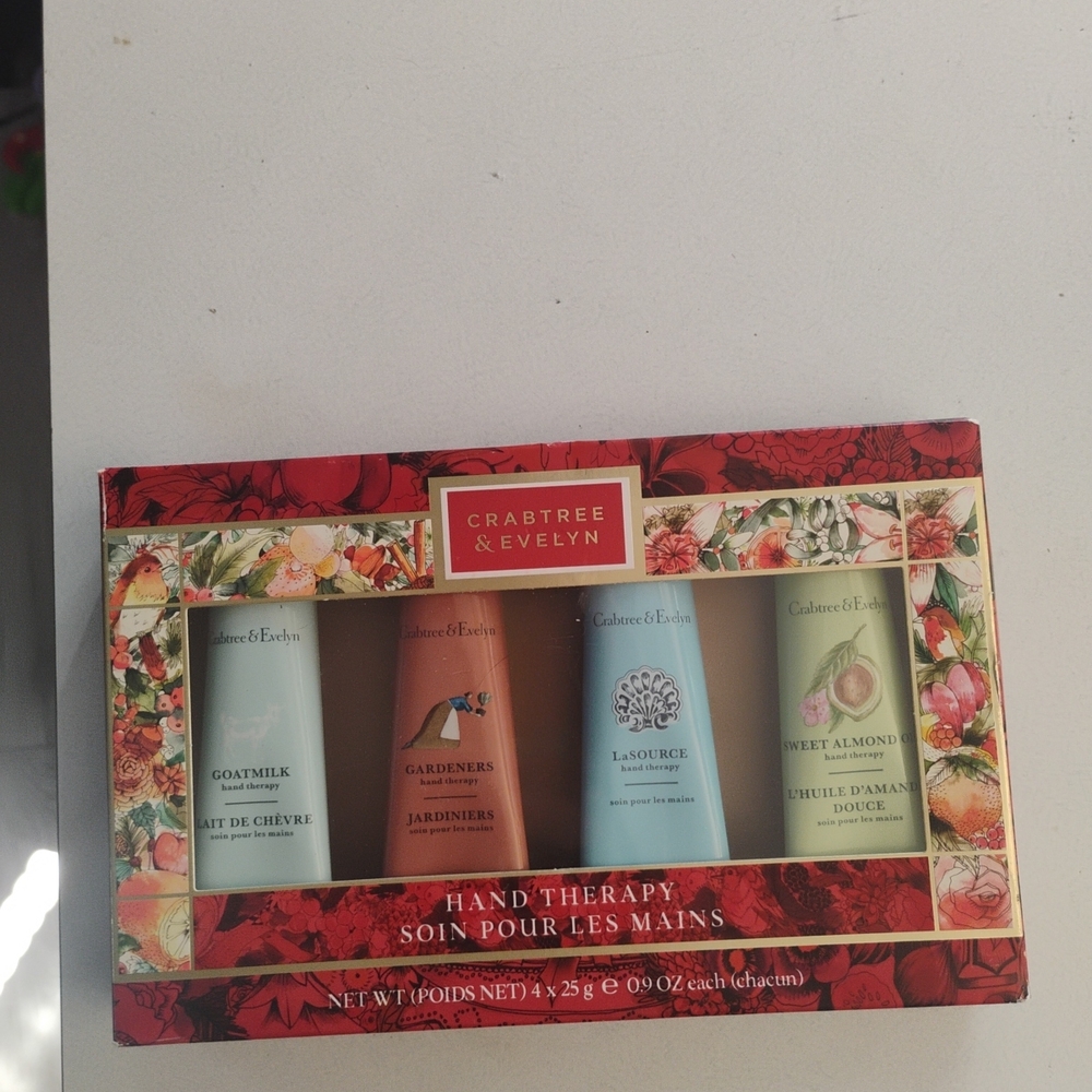 Crabtree & Evelyn Hand Therapy Collection - Red, Blue, Green, Cream